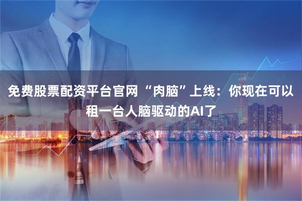 免费股票配资平台官网 “肉脑”上线：你现在可以租一台人脑驱动的AI了